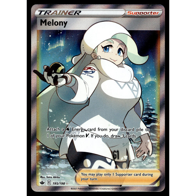 Melony - 195/198 - NM - Full Art - Chilling Reign - Pokemon - C3-47
