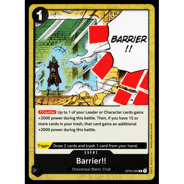 Barrier!! - OP04-095 - NM - Common - English OP04 - One Piece TCG