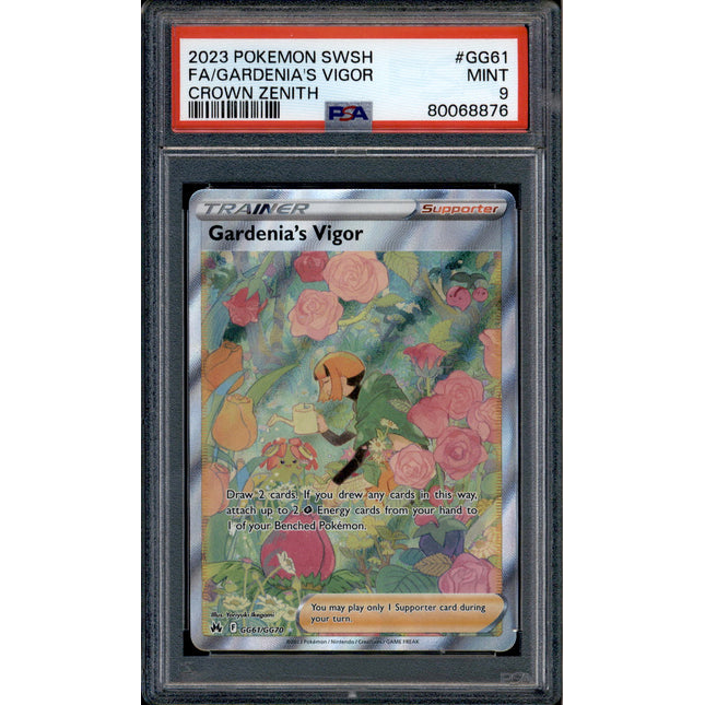 Gardenia's Vigor - GG61/GG70 - PSA 9 - Full Art - Crown Zenith - Pokemon - 68876