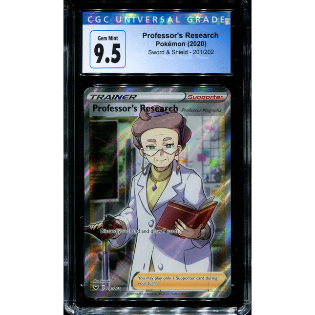 Professor's Research - 201/202 - CGC 9.5 - Full Art - Sword & Shield Base Set - Pokemon - 54270