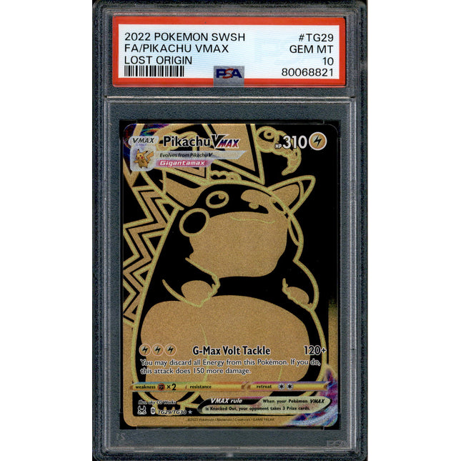 Pikachu Vmax - TG29/TG30 - PSA 10 - Secret Rare - Lost Origin - Pokemon - 68821