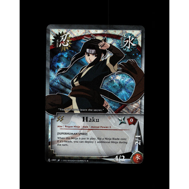 Haku - c007 - NM - 1st Edition - Diamond Foil - Naruto CCG - D3-16