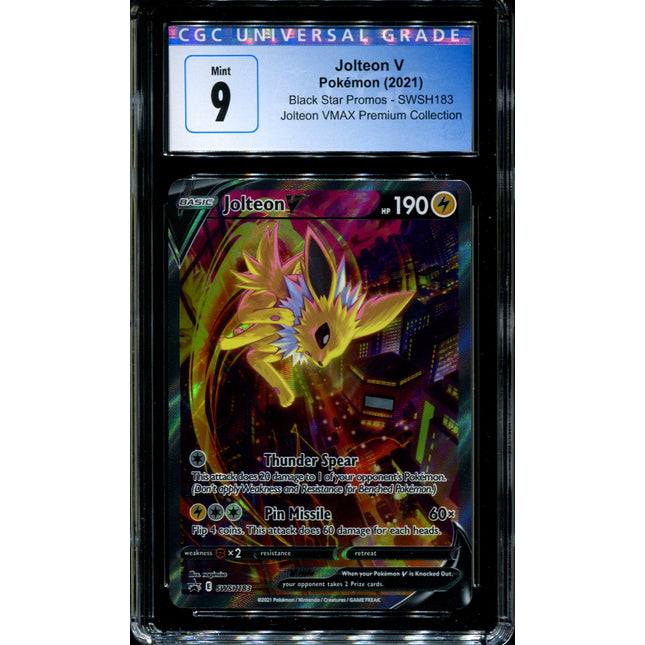 Jolteon V - SWSH183 - CGC 9 - Black Star Promos - Alternate Art - Pokemon - 92337