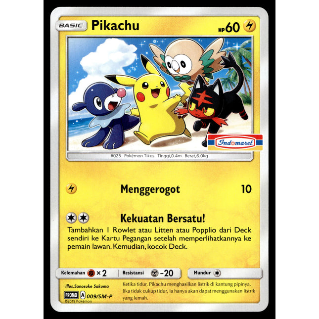 Pikachu - 009/SM-P - PSA NM - Indonesian - Indomart - Promo - Pokemon - A1-59