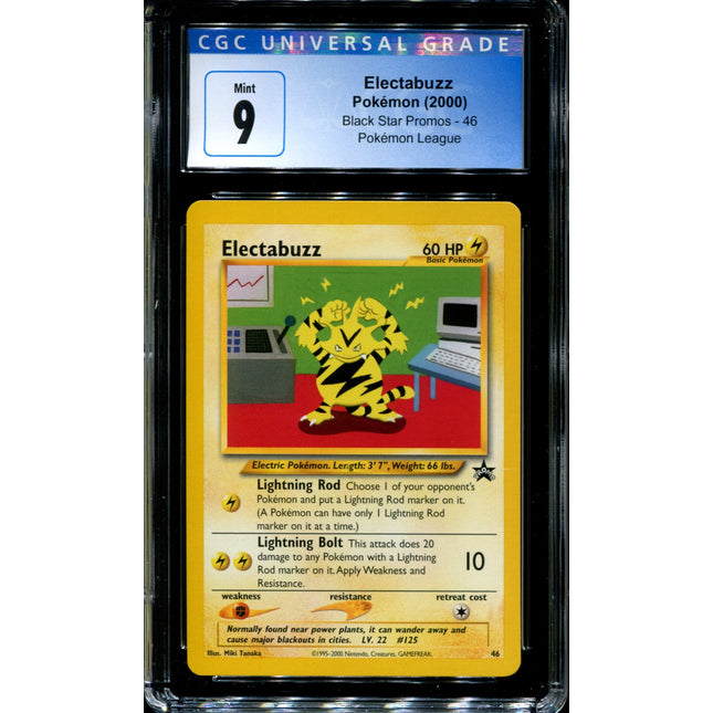 Electabuzz - 46 - CGC 9 - Black Star Promos - League - Pokemon - 92016
