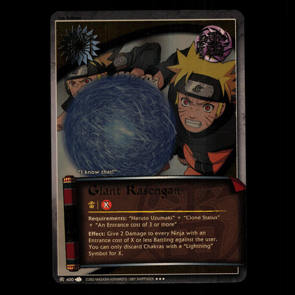Giant Rasengan - 400 - NM - 1st Edition - Foil - Naruto CCG - D4-155