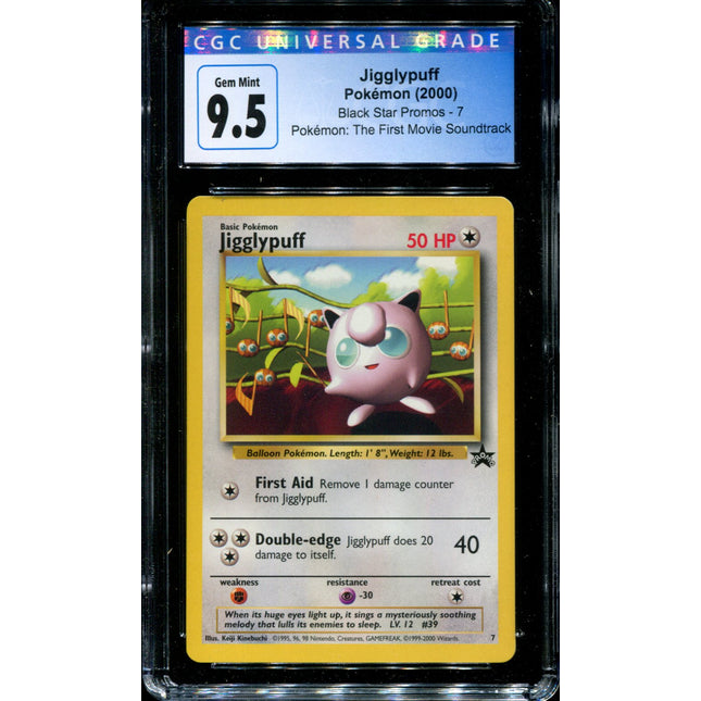 Jigglypuff - 7 - CGC 9.5 - Black Star Promo - First Movie Soundtrack - Pokemon - 54125