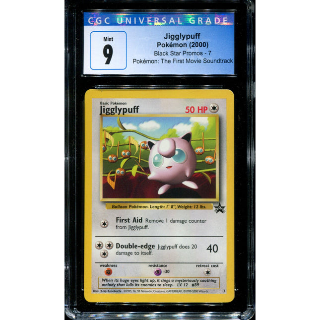 Jigglypuff - 7 - CGC 9 - Black Star Promo - First Movie Soundtrack - Pokemon - 54118