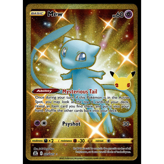 Mew - 025/025 - NM - Secret Rare - Celebrations - Pokemon - A6-80
