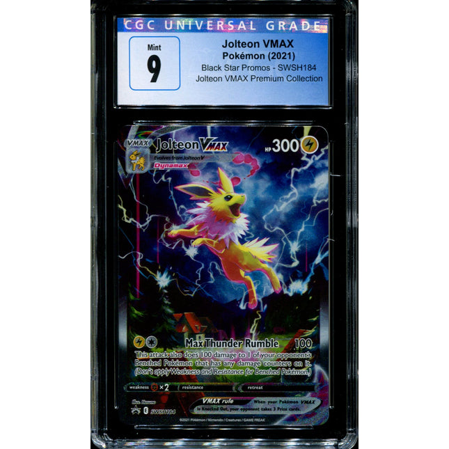 Jolteon VMAX - SWSH184 - CGC 9 - Black Star Promos - Alternate Art - Pokemon - 92355