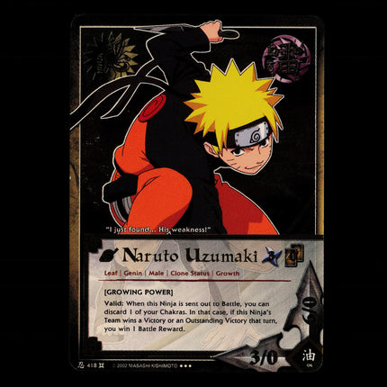 Naruto Uzumaki - 418 - NM - Unlimited - Foil - Naruto CCG - E1-93