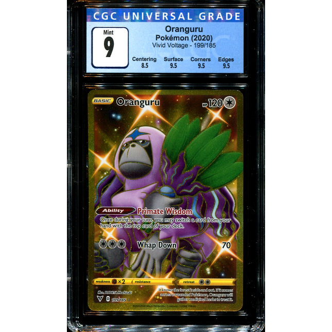 Oranguru - 199/185 - CGC 9 Mint - Secret Rare - Vivid Voltage - Pokemon - 28226