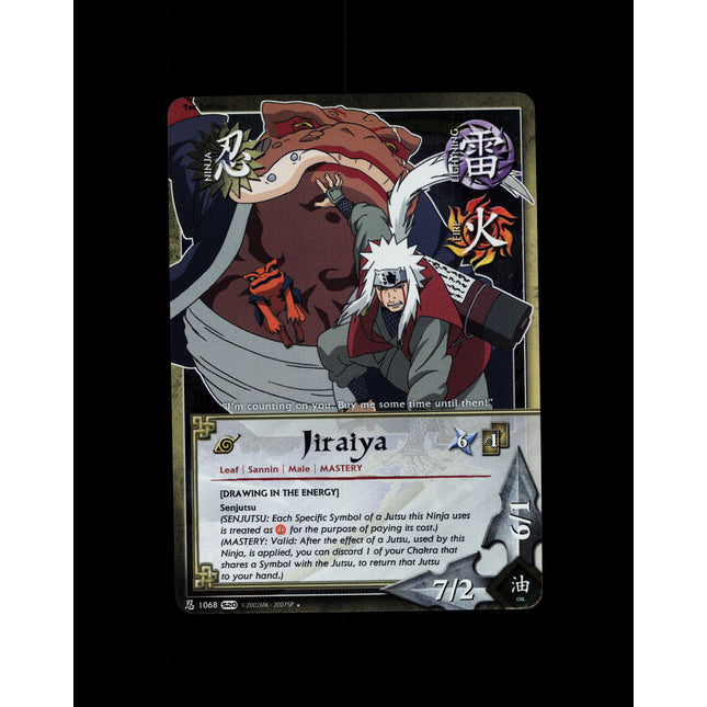 Jiraiya - 1068 - NM - 1st Edition Foil - S20 - Naruto CCG - D3-110