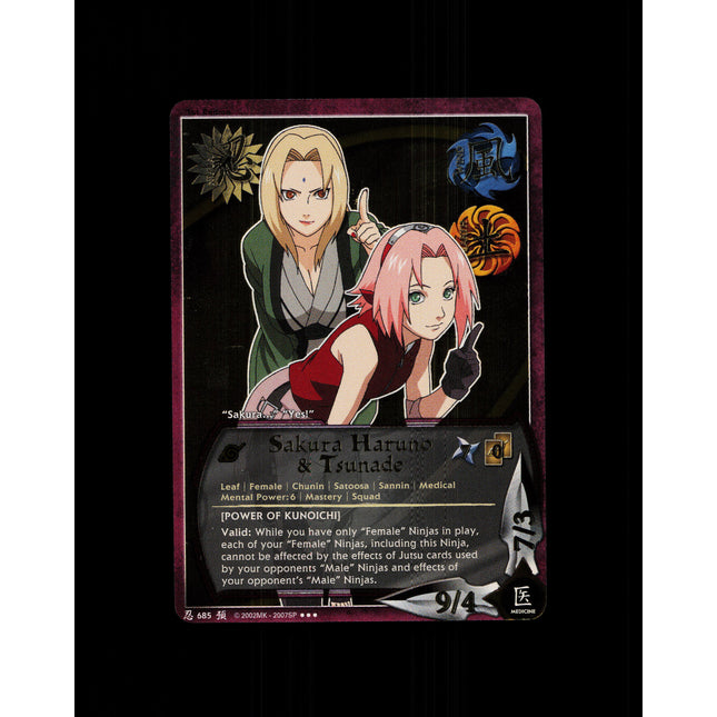 Sakura Haruno & Tsunade - 685 - NM - 1st Edition - Foil - Naruto CCG - D4-86