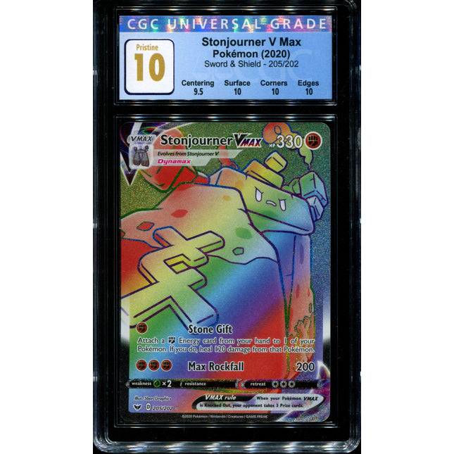 Stonjourner Vmax - 205/202 - CGC 10 Pristine - Sword & Shield - 02291