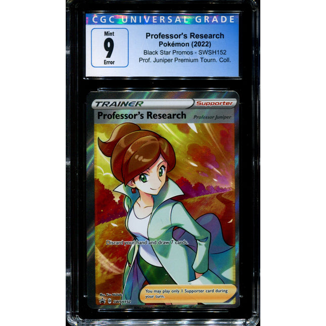 Professor's Research - SWSH152 - CGC 9 Error - Promo - Full Art - Pokemon - 5066