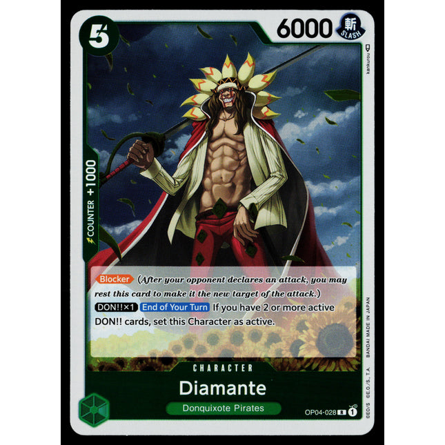 Diamante - OP04-028 - NM - Rare - English OP04 - One Piece TCG