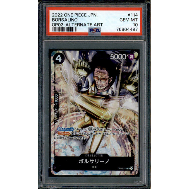Borsalino - OP02-114 - PSA 10 - Alt Art Japanese - OP02 - One Piece - 64497