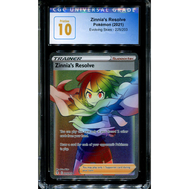 Zinnia's Resolve - 225/203 - CGC 10 - Evolving Skies - Hyper Rare - Pokemon - 91378