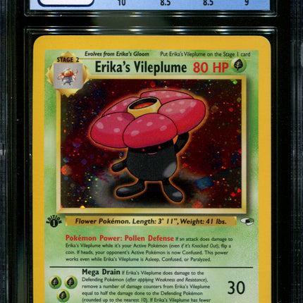 Erika's Vileplume - 5/132 - CGC 8.5 - 1st Edition - Gym Heroes - Pokemon - 48020