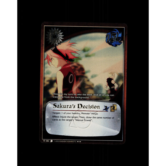 Sakura's Decision - 080 - NM - 1st Edition - Foil - Naruto CCG - D4-233