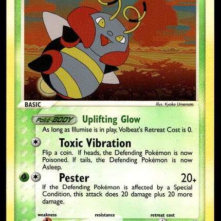Volbeat - 53/100 - NM - Reverse Holo - Sandstorm - Pokemon - A9-35