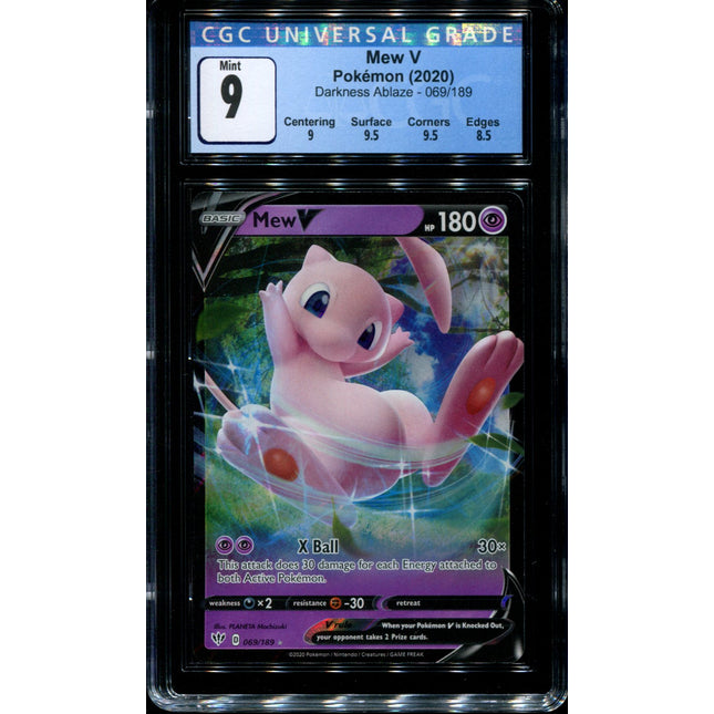 Mew V - 069/189 - CGC 9 Mint - Darkness Ablaze - 68154