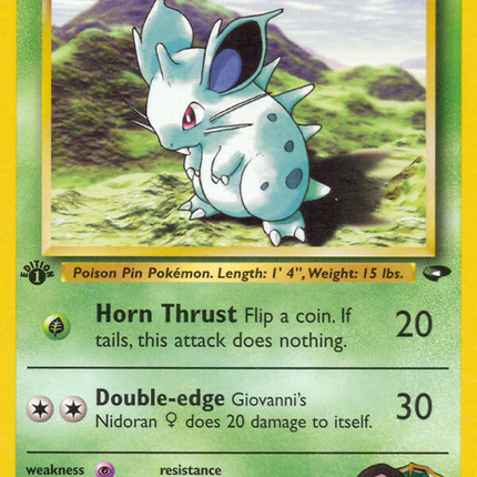 Giovanni's Nidoran (75/132) (Female) [Gym Challenge 1st Edition]