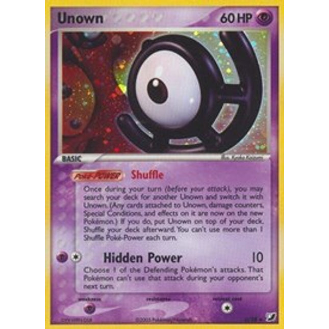 Unown (U) (U/28) [EX: Unseen Forces]