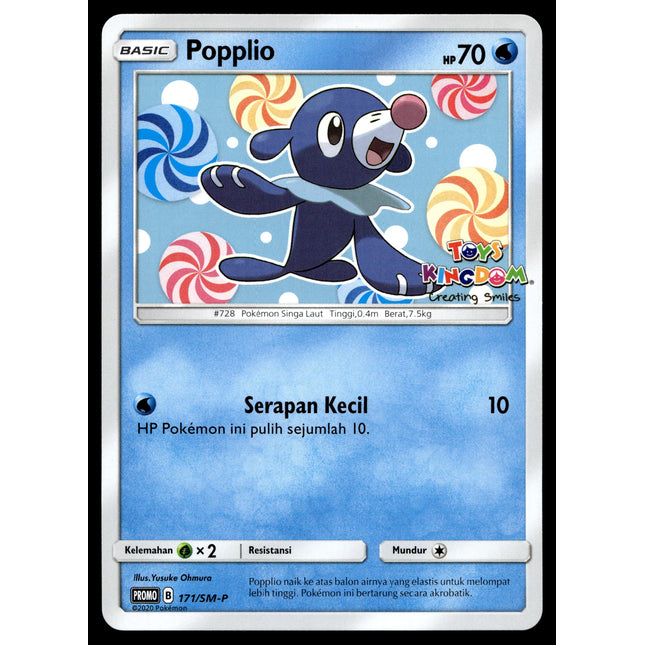 Popplio - 171/SM-P - NM - Indonesian Toys Kingdom - Promo - Pokemon - B1-69