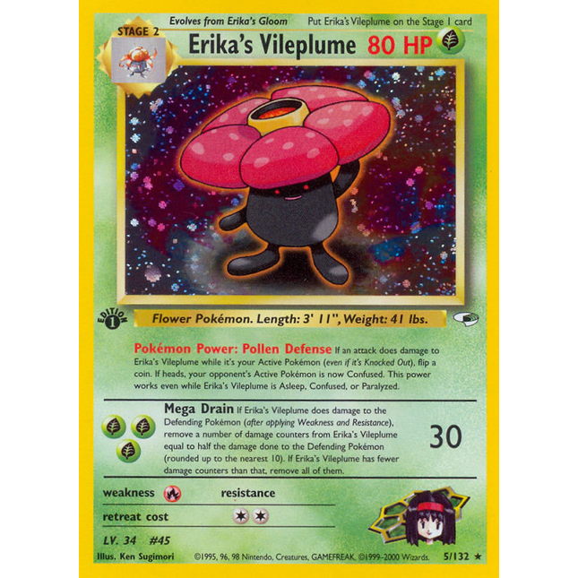 Erika's Vileplume (5/132) [Gym Heroes 1st Edition]