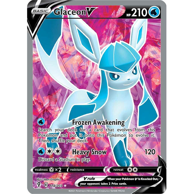 Glaceon V (174/203) [Sword & Shield: Evolving Skies]
