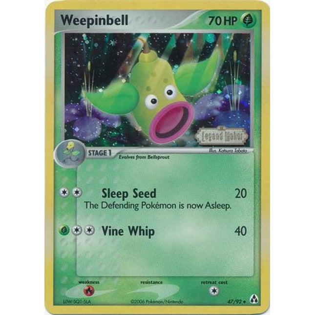 Weepinbell (47/92) (Stamped) [EX: Legend Maker]