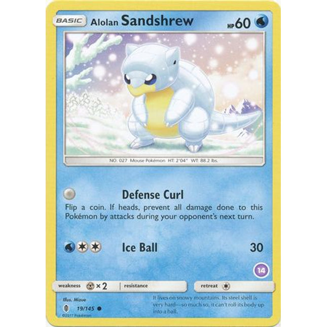 Alolan Sandshrew (19/145) (Deck Exclusive #14) [Sun & Moon: Trainer Kit - Alolan Sandslash]