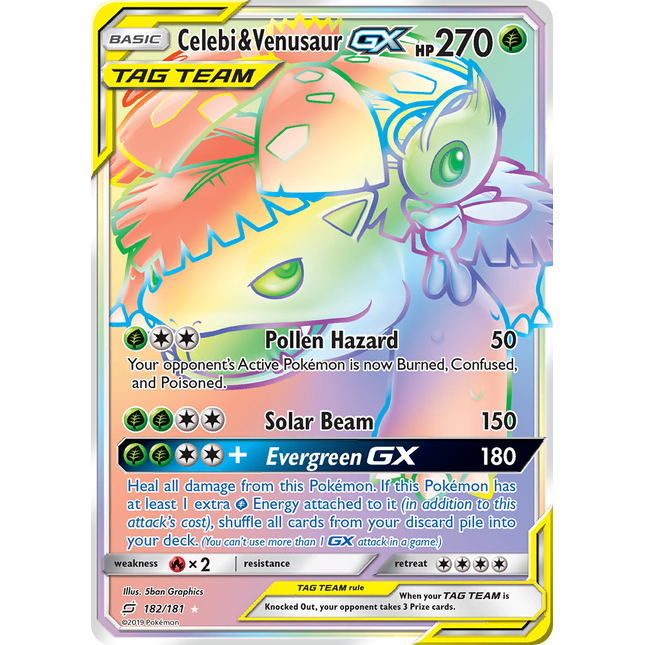 Celebi & Venusaur GX (182/181) [Sun & Moon: Team Up]