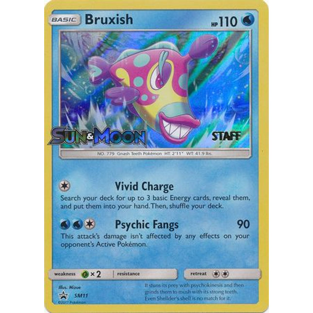 Bruxish (SM11) (Staff Prerelease Promo) [Sun & Moon: Black Star Promos]