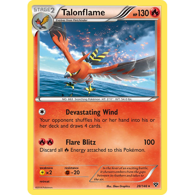 Talonflame (28/146) (Cosmos Holo) (Blister Exclusive) [XY: Base Set]