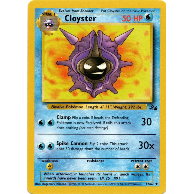 Cloyster (32/62) [Fossil Unlimited]