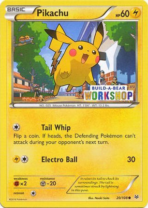 Pikachu (20/108) (Build A Bear Workshop Exclusive) [Miscellaneous Cards & Products]