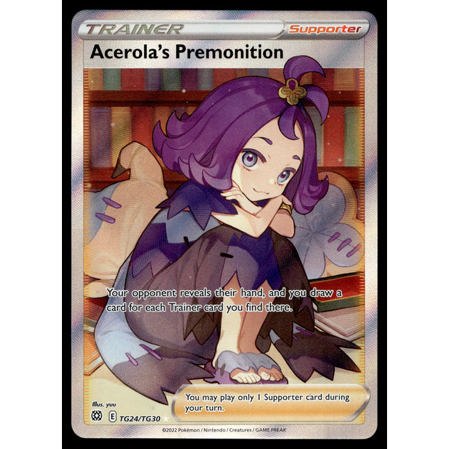 Acerola's Premonition - TG24/TG30 - PSA NM - Full Art - Brilliant Stars - Pokemon - A5-14