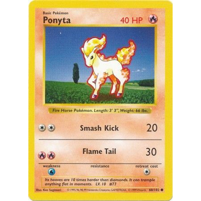 Ponyta (60/102) [Base Set (Shadowless)]