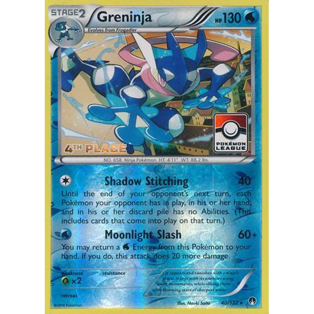 Greninja (40/122) (League Promo 4th Place) [XY: BREAKpoint]