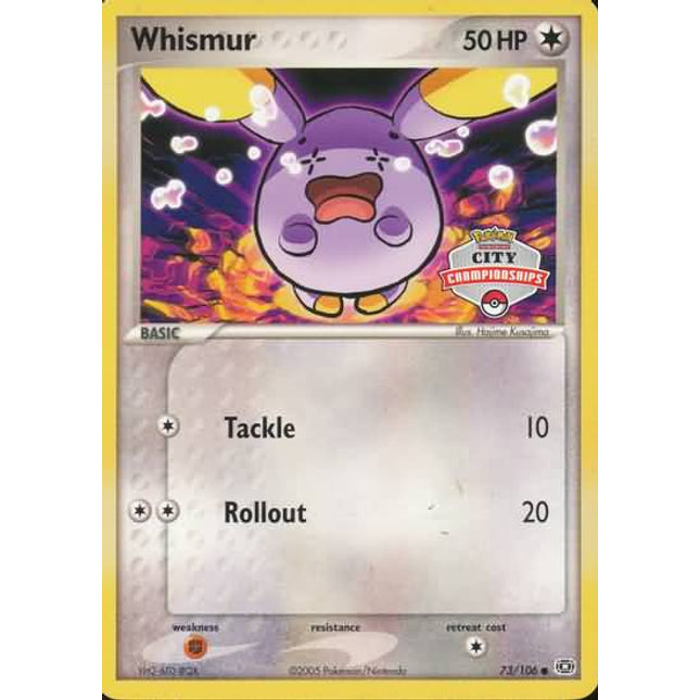 Whismur (73/106) (City Championship) [EX: Emerald]