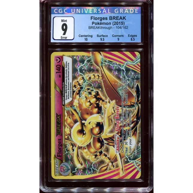 Florges BREAK - 104/162 - CGC 9 Mint Error - BREAKthrough - Inverted Back - 68369