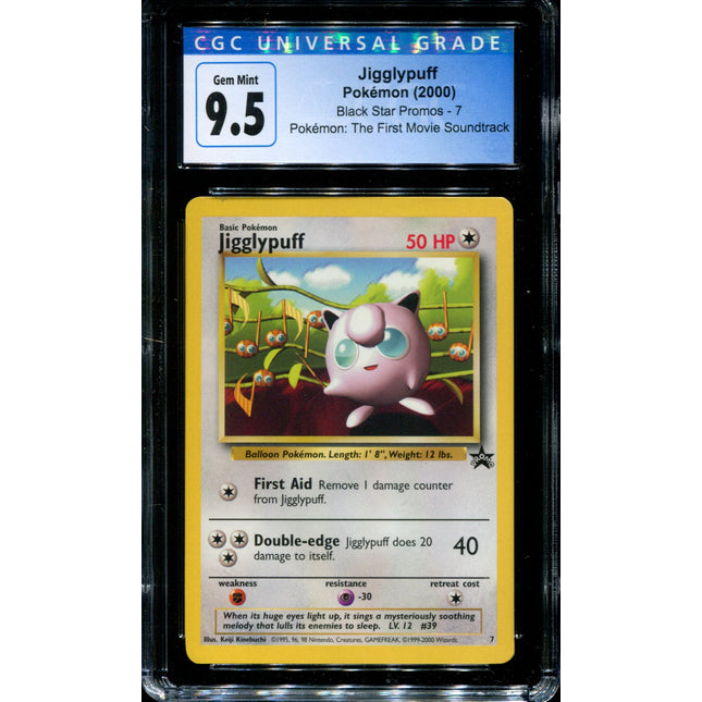 Jigglypuff - 7 - CGC 9.5 - Black Star Promo - First Movie Soundtrack - Pokemon - 54127
