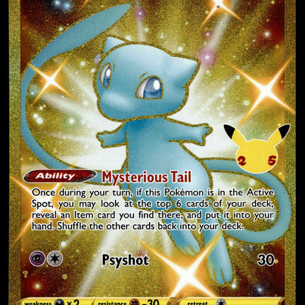 Mew - 025/025 - NM - Secret Rare - Celebrations - Pokemon - A6-70