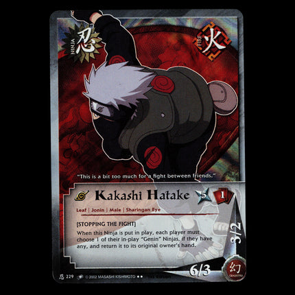 Kakashi Hatake - 229 - NM - 1st Edition - Foil - Naruto CCG - D3-12
