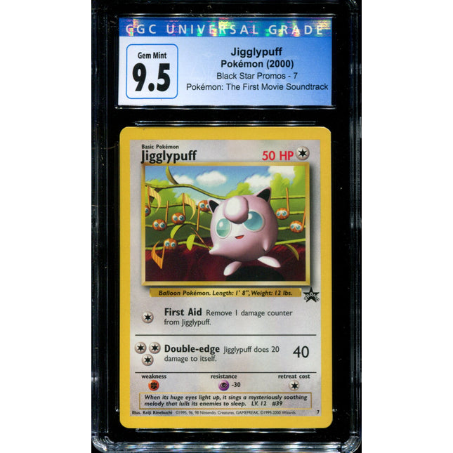 Jigglypuff - 7 - CGC 9.5 - Black Star Promo - First Movie Soundtrack - Pokemon - 54128