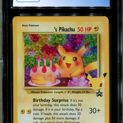 Birthday Pikachu - 24 - CGC 10 - Celebrations - Black Star Promo - Pokemon - 91047