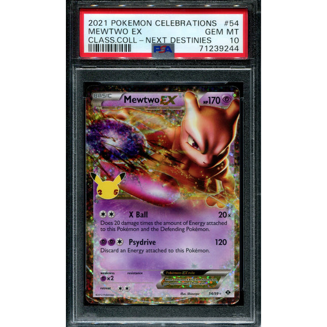 Mewtwo EX - 54/99 - PSA 10 - Ultra Rare - Celebrations - Pokemon - 39244